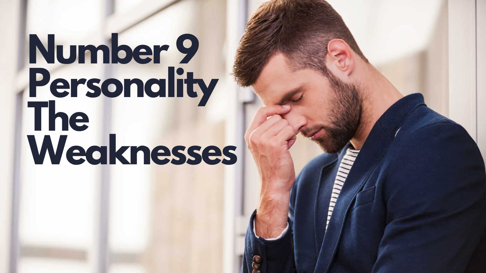 A man wearing corporate attire having a problem with his hand on his face