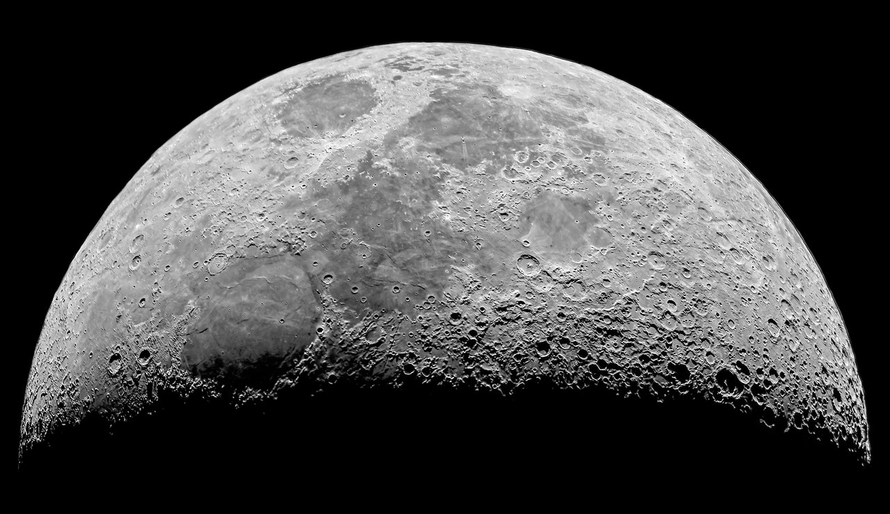 Black And White Photo Of The Moon