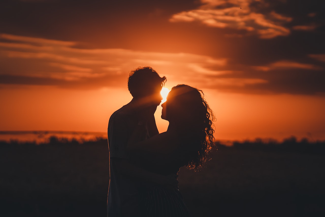 Silhouette of Man and Woman