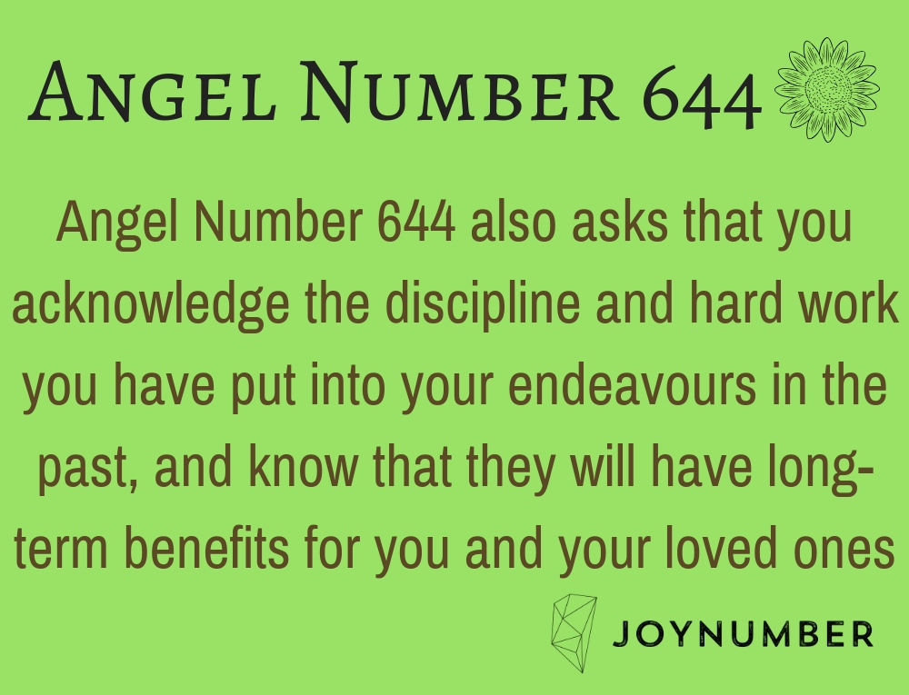 644 angel number spiritual meaning