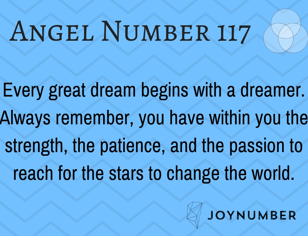 117 angel number love